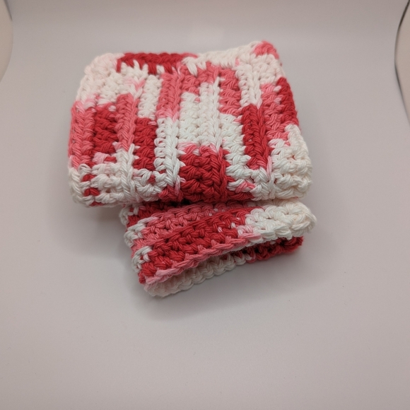 💞2/$2 HAND CRAFTED Crocheted All Purpse 100% Cottn Reus ble Bath or Dish Cloths - Picture 1 of 8